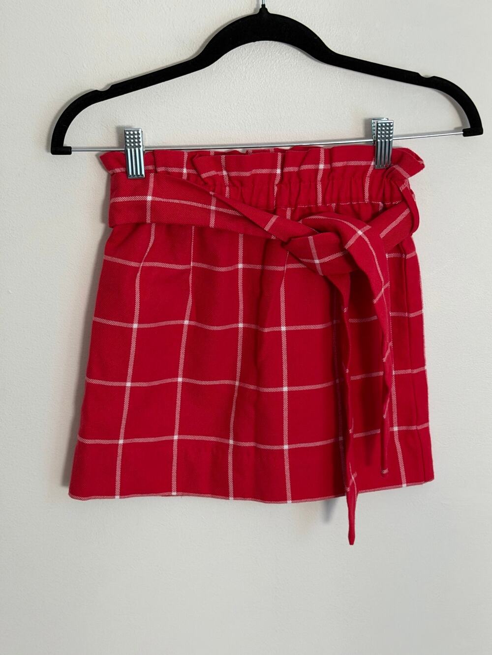 The Beaufort Bonnet Company Red Checked Belted skirt size 10‎